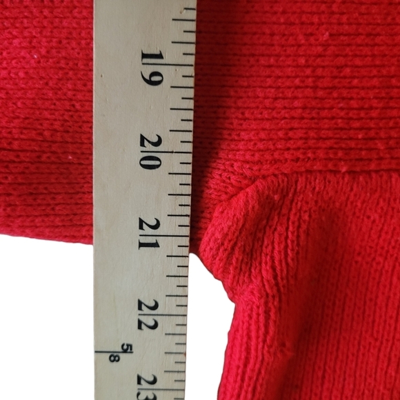 Vintage 90s Newcomer Red Classic Cardigan Sweater Women's Large Red - Picture 10 of 10